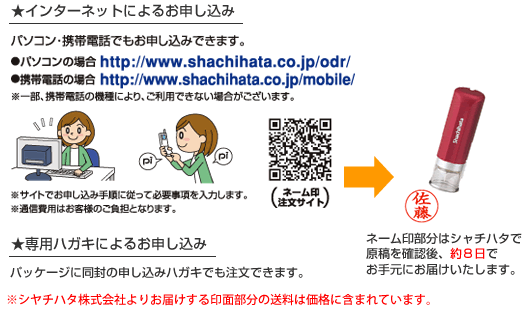 ネームのお申し込み方法